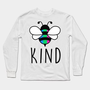 Be Kind Polysexual Bee Gay Pride LGBT Rainbow Long Sleeve T-Shirt